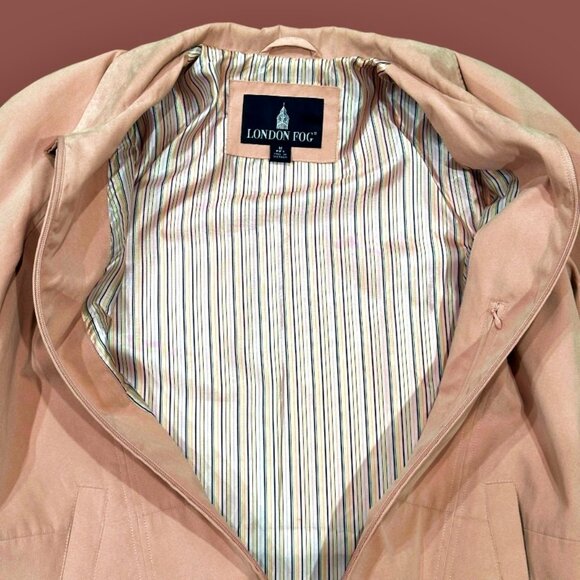 London Fog Womens Lightweight Zip-up Jacket Blazer Size M Petite Pink Lined - Picture 8 of 12